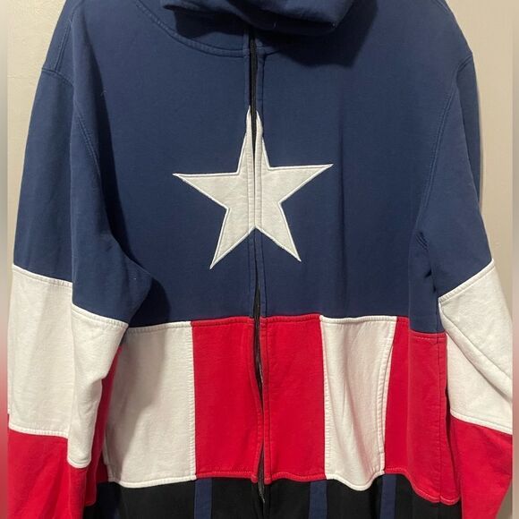 Captain American full zip jacket with mask attached - Picture 2 of 6
